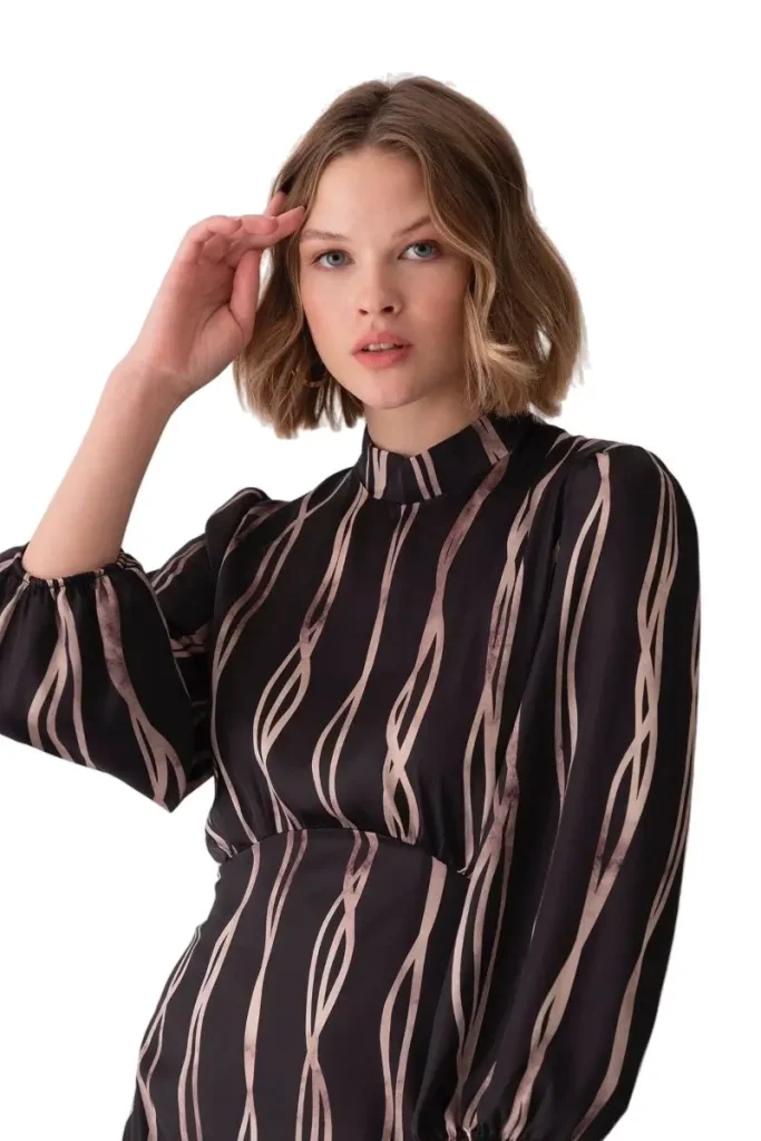 MOTRATi Federica long dress – elegant tie-back long dress with flowing silhouette, perfect for formal events, evening soirées, and luxury gatherings
