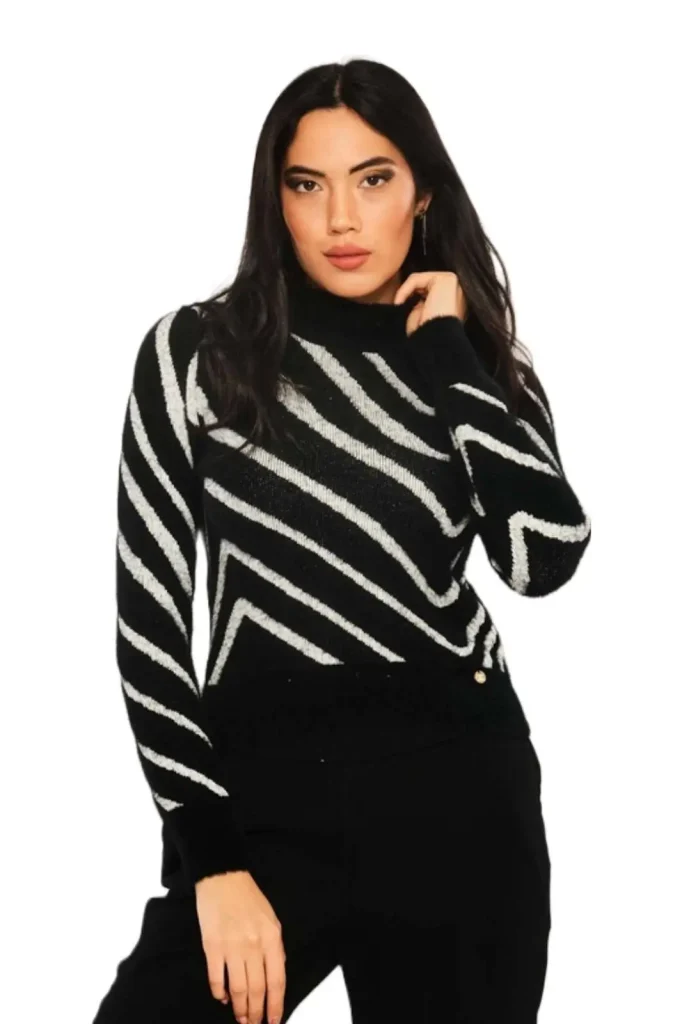 Clodia black zebra print plush sweater – cozy and stylish sweater with bold zebra print, perfect for casual and chic winter looks, offering comfort and fashion