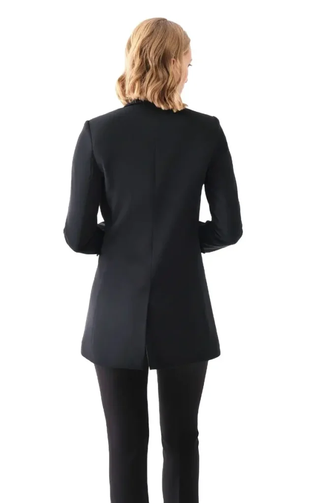 MOTRATi Lorenza black jacket – chic, tailored black jacket, ideal for professional office wear and modern business attire