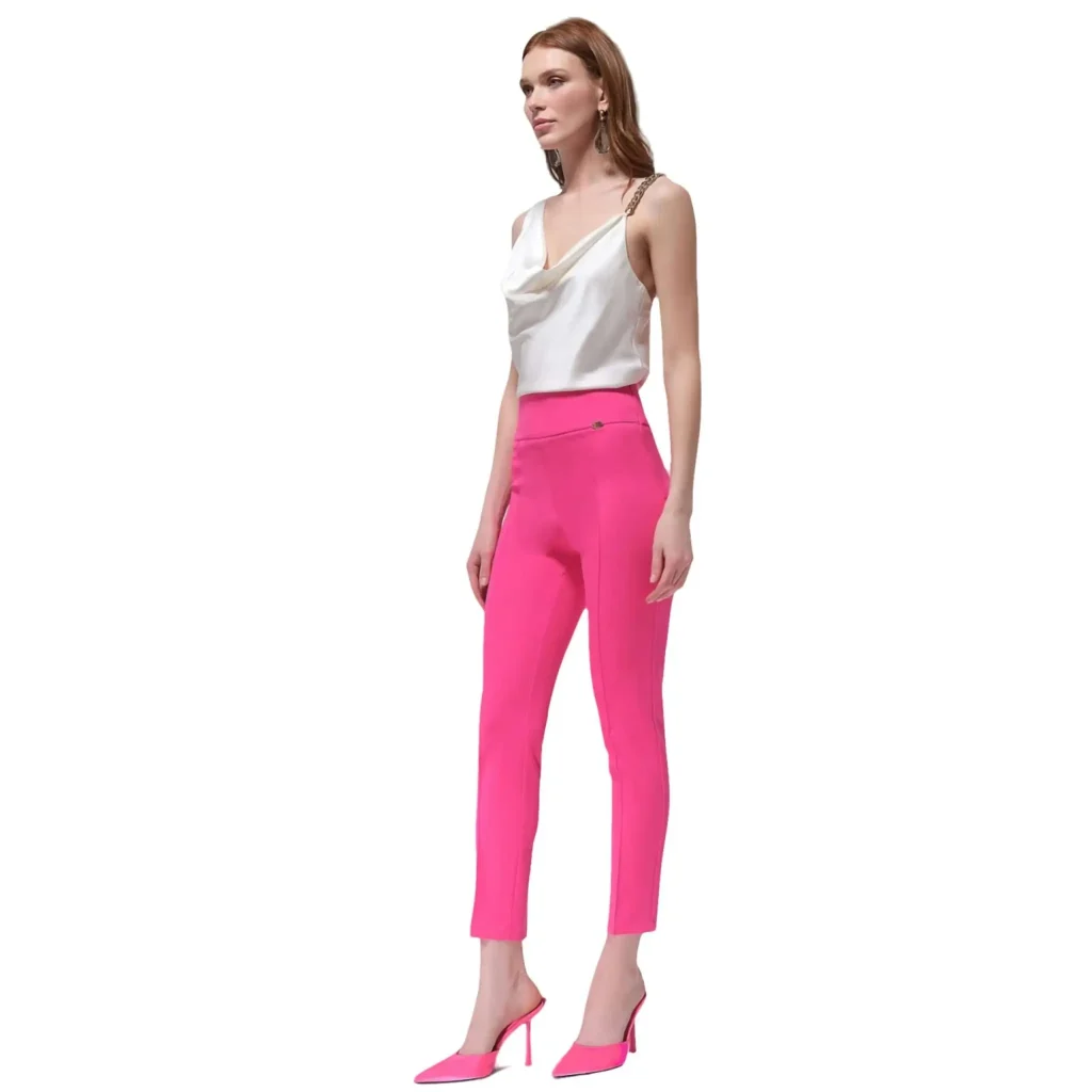 Shop Renata skinny pink comfortable pants for a stylish and flattering look. These high-waisted, form-fitting pants offer a sleek silhouette with a stretchy, comfortable fit. Perfect for any occasion, pair them with a chic top for a vibrant, fashion-forward outfit that combines both style and comfort.