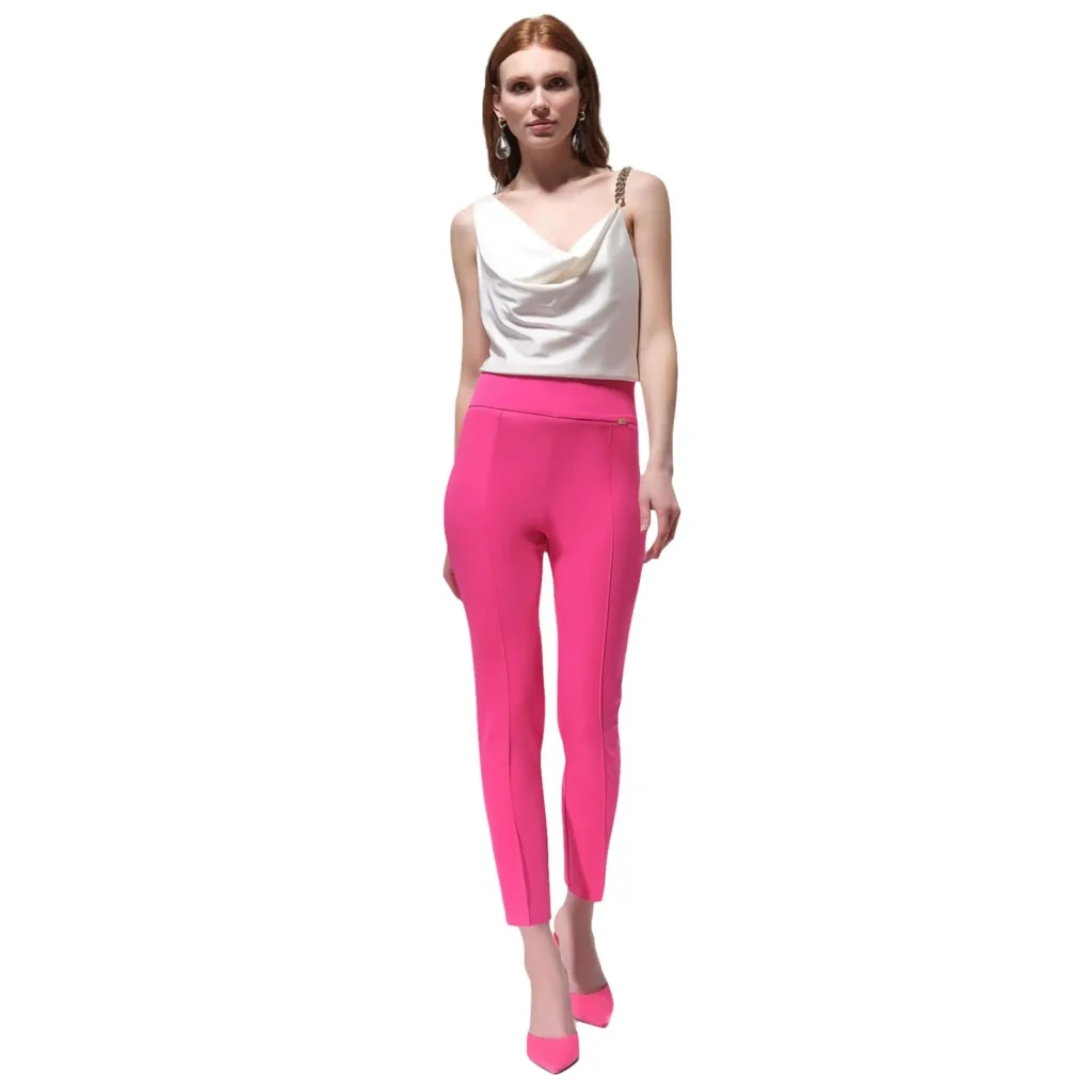 Renata High Waisted Skinny Pants - Ankle Length Trousers - Motrati