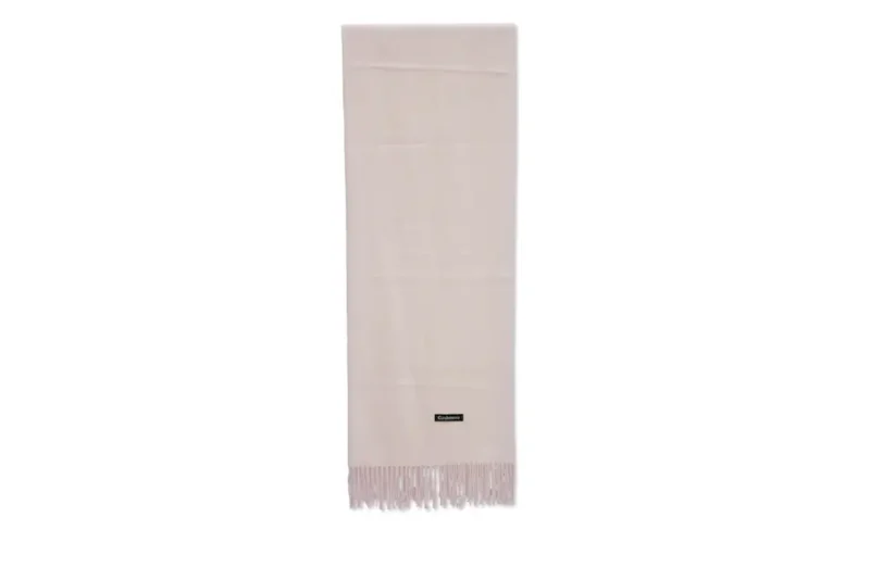 100% Cashmere Unisex Scarf Bianco - Image 3