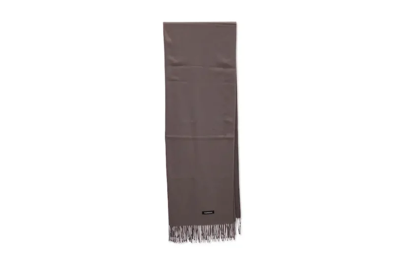 100% Cashmere Unisex Scarf Grigio - Image 3