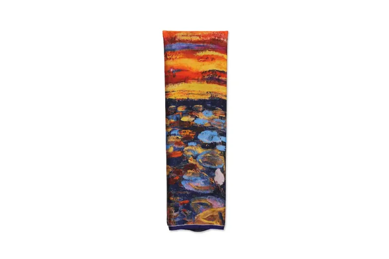 100% Silk Scarf Lago Art - Image 4