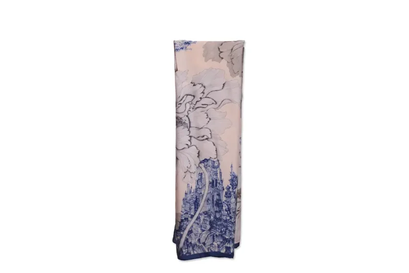 100% Silk Scarf Porto Citta - Image 4