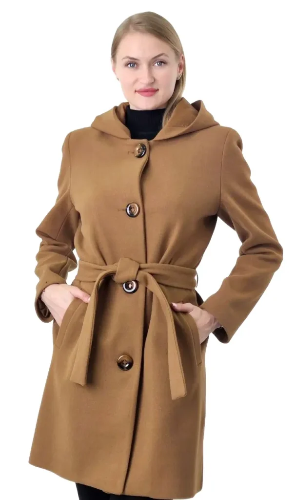 Short buttoned-up hoodie coat with a relaxed fit, offering a stylish and cozy option for casual wear.
