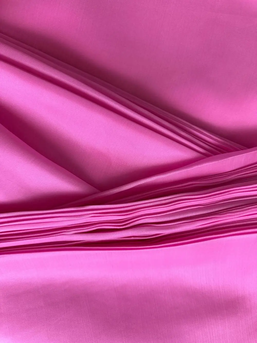 Authentic Italian Mulberry Silk Satin fabric with glossy finish, smooth texture, and luxurious drape