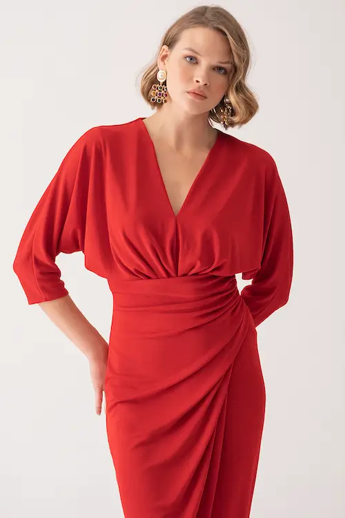 MOTRATi red dress fro any events, holiday party or corporate Christmas party.